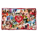 Manta personalizada corazon 100x75