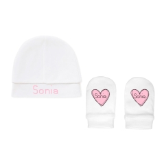 Manoplas y Gorrito Bebé personalizados
