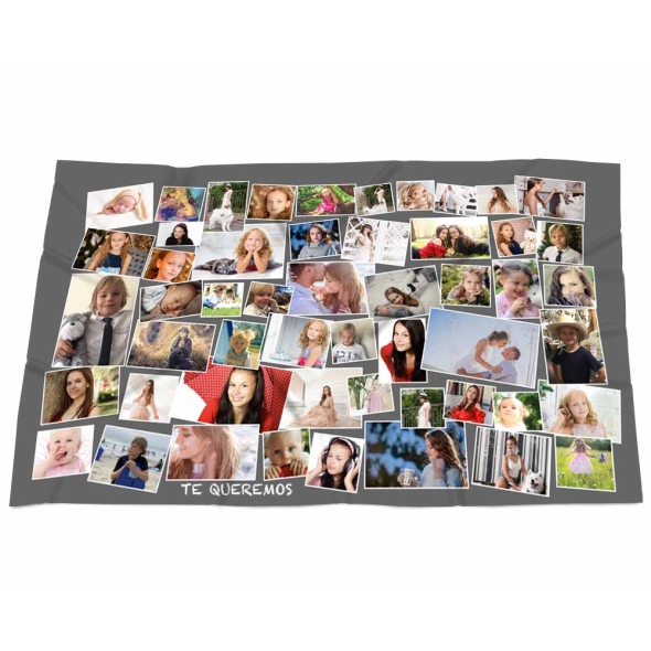 Manta personalizada con collage de fotos